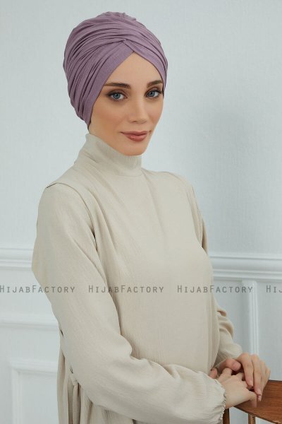 Fiona - Lilac Bomull Turban