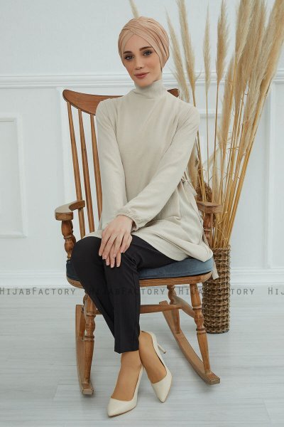 Fiona - Sand Bomull Turban