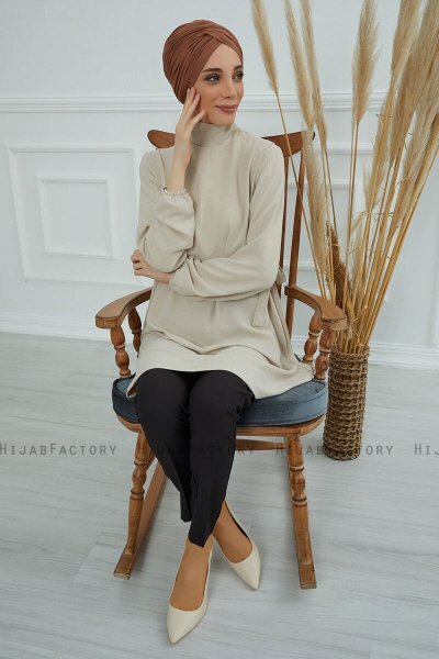 Fiona - Caramel Bomull Turban