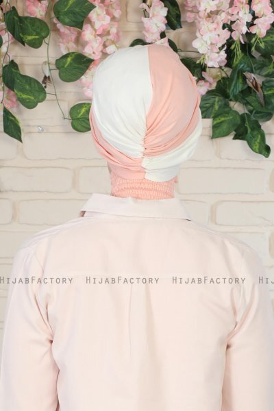 Fiona - Gammelrosa & Creme Bomull Turban