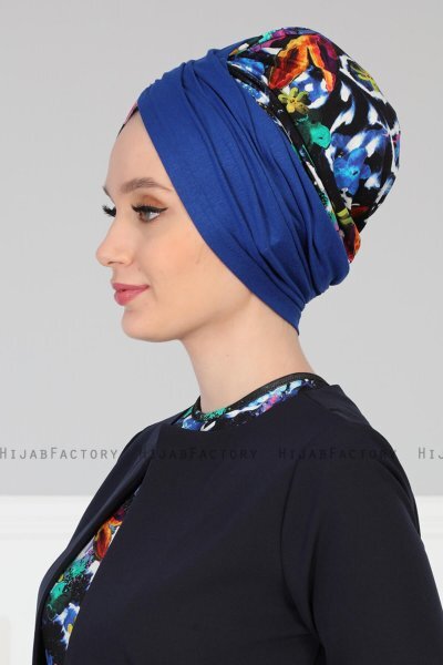 Fiona - Blå Galaxy Bomull Turban