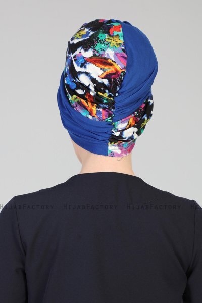 Fiona - Blå Galaxy Bomull Turban