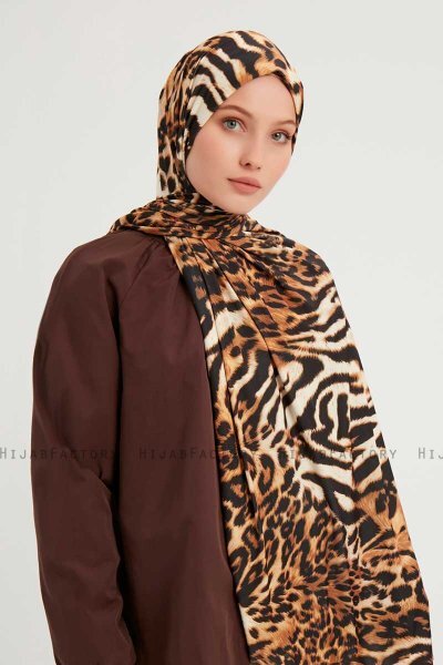 Ayten - Brun Mönstrad Hijab