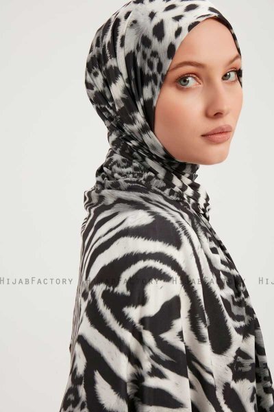 Ayten - Grå Mönstrad Hijab