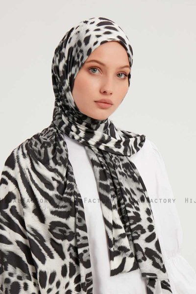 Ayten - Grå Mönstrad Hijab