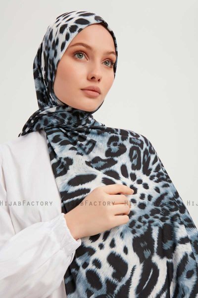 Ayten - Indigo Mönstrad Hijab