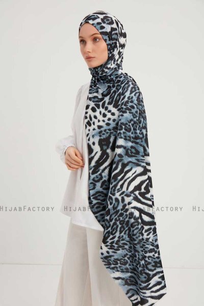Ayten - Indigo Mönstrad Hijab
