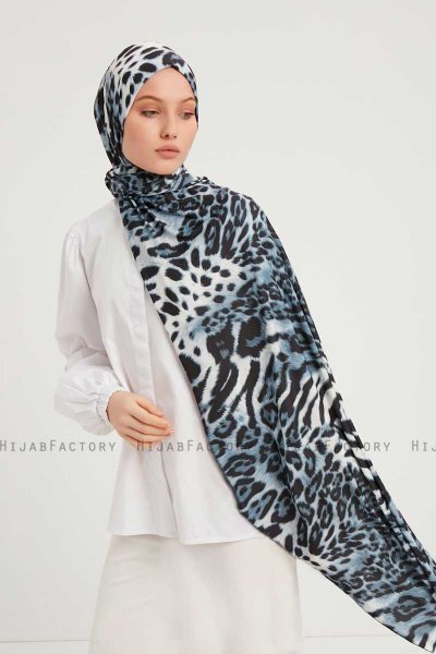 Ayten - Indigo Mönstrad Hijab