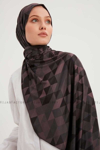 Banou - Lila Mönstrad Hijab