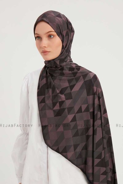 Banou - Lila Mönstrad Hijab