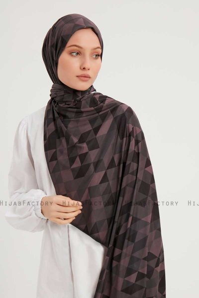 Banou - Lila Mönstrad Hijab