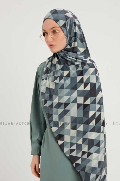 Banou - Indigo Mönstrad Hijab