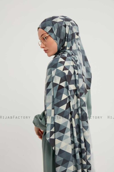 Banou - Indigo Mönstrad Hijab