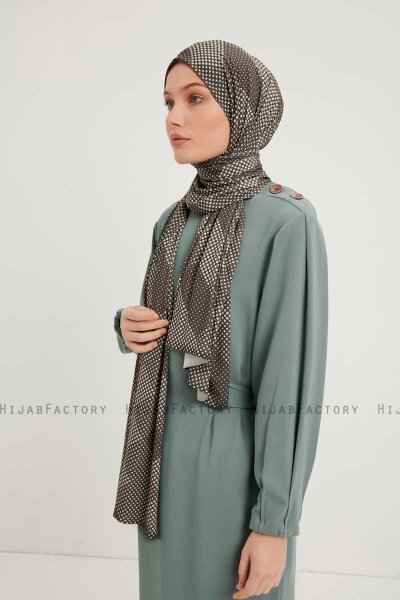 Nurgul - Taupe Mönstrad Hijab