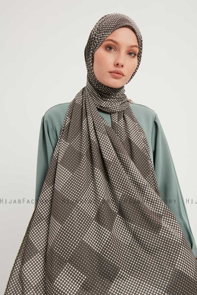 Nurgul - Taupe Mönstrad Hijab