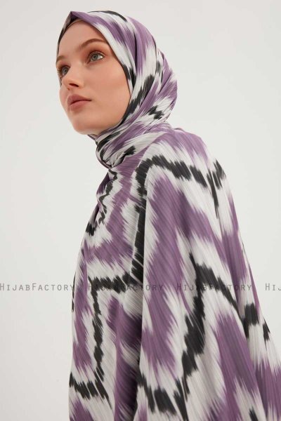 Tansu - Lila Mönstrad Hijab