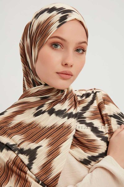 Tansu - Brun Mönstrad Hijab