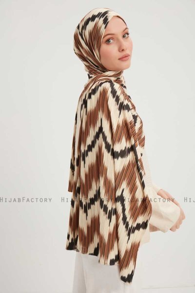 Tansu - Brun Mönstrad Hijab
