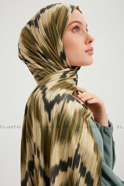 Tansu - Grön Mönstrad Hijab