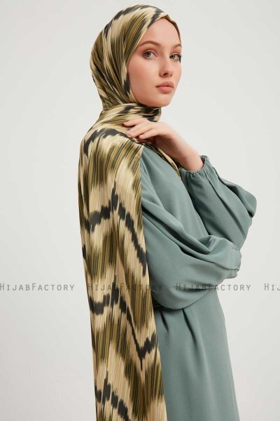 Tansu - Grön Mönstrad Hijab