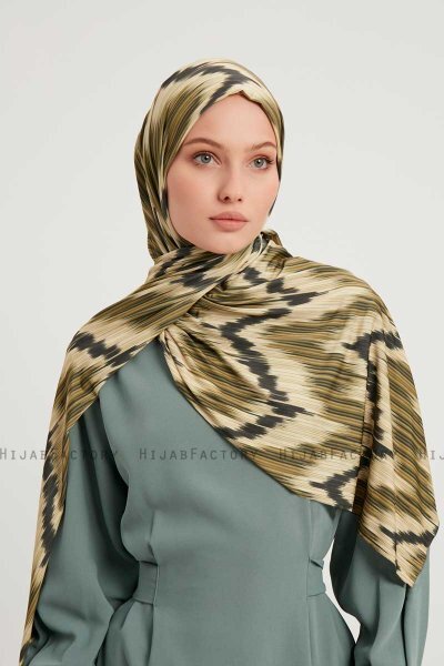 Tansu - Grön Mönstrad Hijab