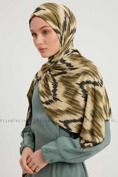 Tansu - Grön Mönstrad Hijab