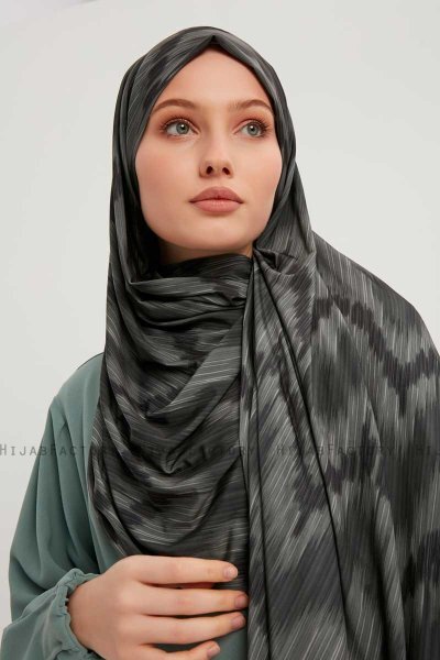 Tansu - Svart Mönstrad Hijab