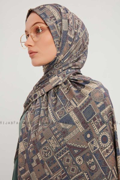 Gulya - Bordeaux Mönstrad Hijab
