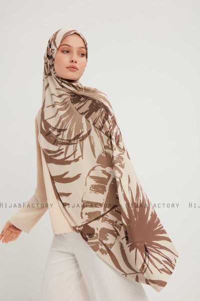 Ezmeray - Taupe Mönstrad Hijab