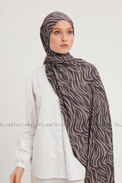 Hafiz - Lila Mönstrad Hijab