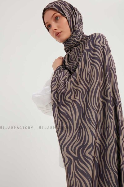 Hafiz - Lila Mönstrad Hijab