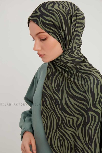 Hafiz - Grön Mönstrad Hijab