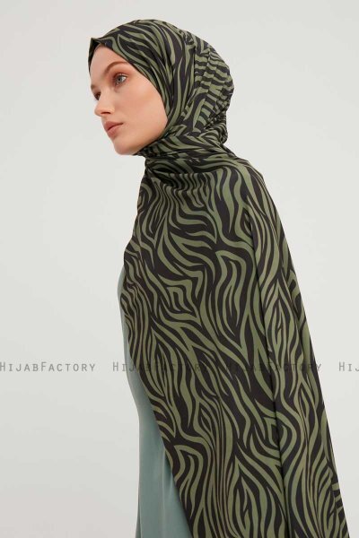 Hafiz - Grön Mönstrad Hijab
