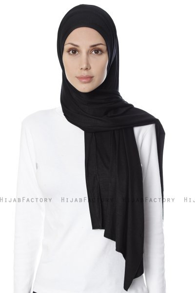 Farah - Svart Jersey Hijab