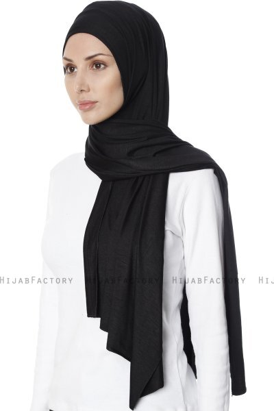 Farah - Svart Jersey Hijab