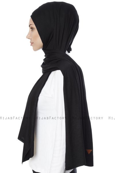 Farah - Svart Jersey Hijab