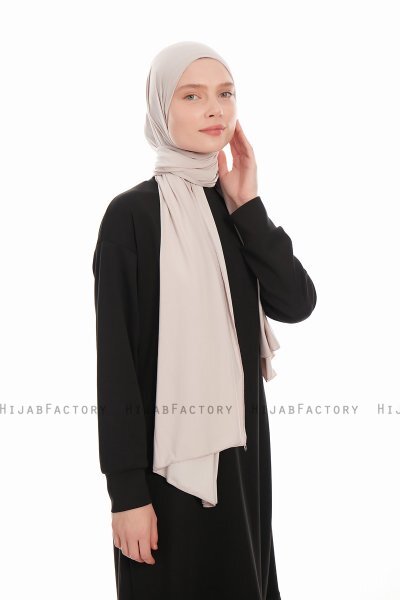 Farah - Ljusgrå Jersey Hijab