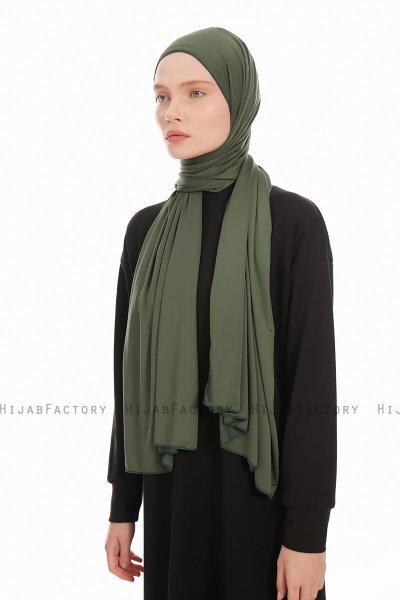 Farah - Khaki Jersey Hijab