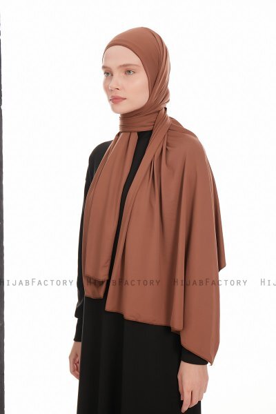 Farah - Brun Jersey Hijab