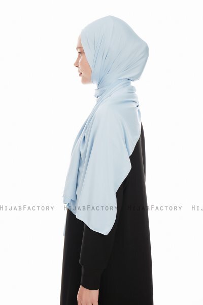Farah - Ljusblå Jersey Hijab