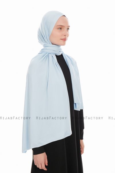 Farah - Ljusblå Jersey Hijab