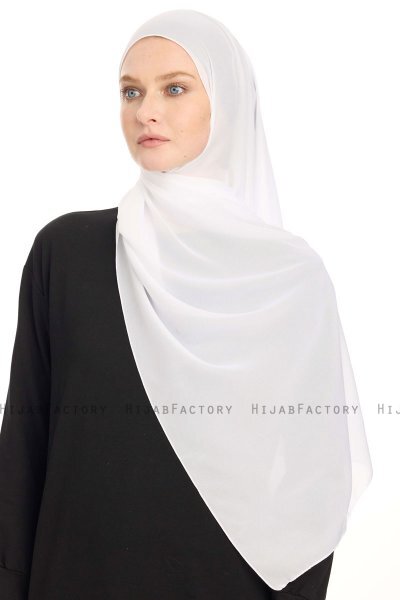 Chiffon Hijab - Vit