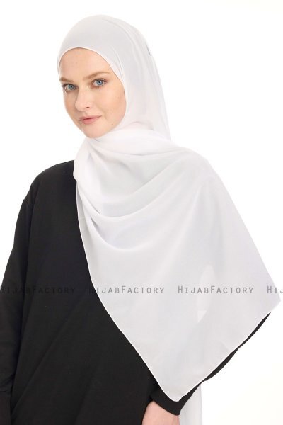 Chiffon Hijab - Vit
