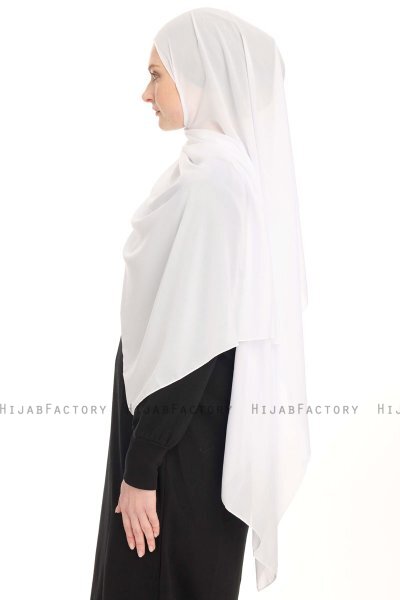 Chiffon Hijab - Vit
