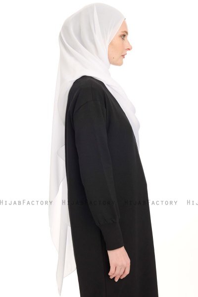 Chiffon Hijab - Vit