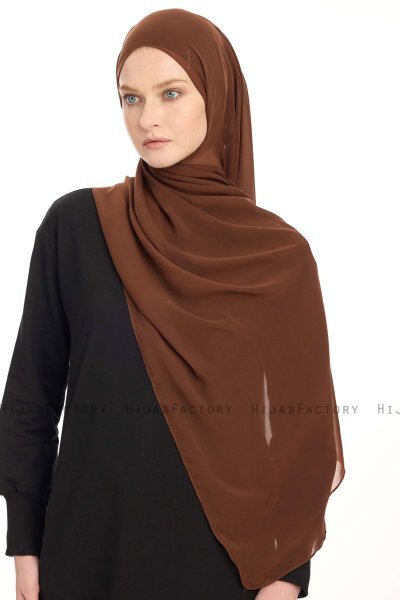 Chiffon Hijab - Brun