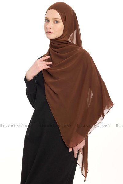 Chiffon Hijab - Brun