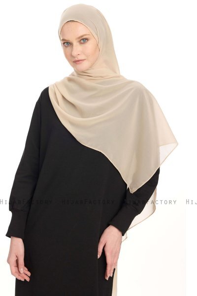 Chiffon Hijab - Ljus Taupe