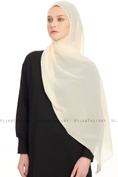 Chiffon Hijab - Ljus Beige
