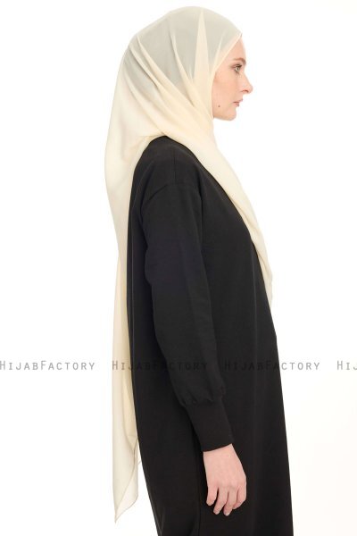 Chiffon Hijab - Ljus Beige